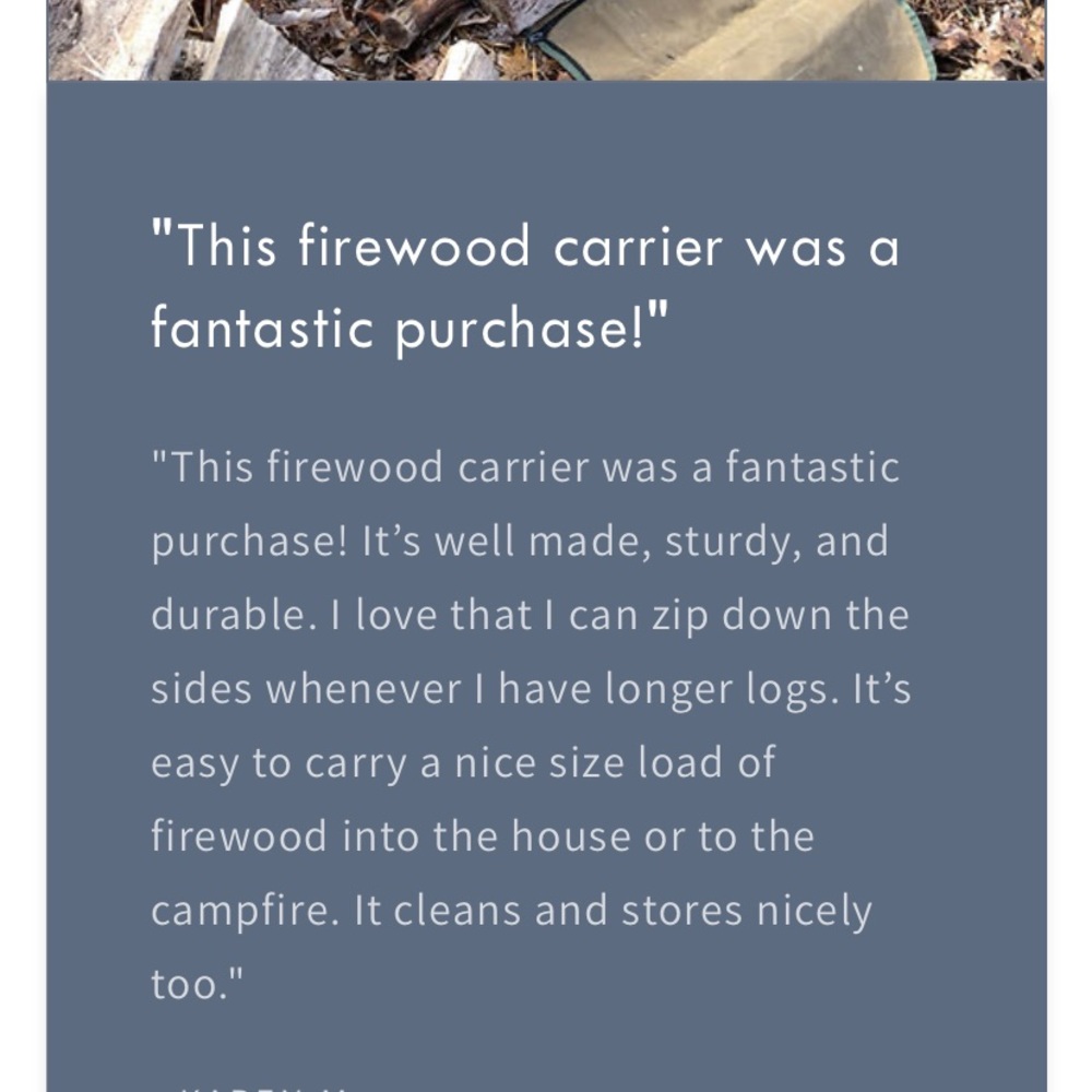 HINTERHILL 2 In 1 Firewood/All Purpose Waxed Canvas Bag NWT - Picture 12 of 14